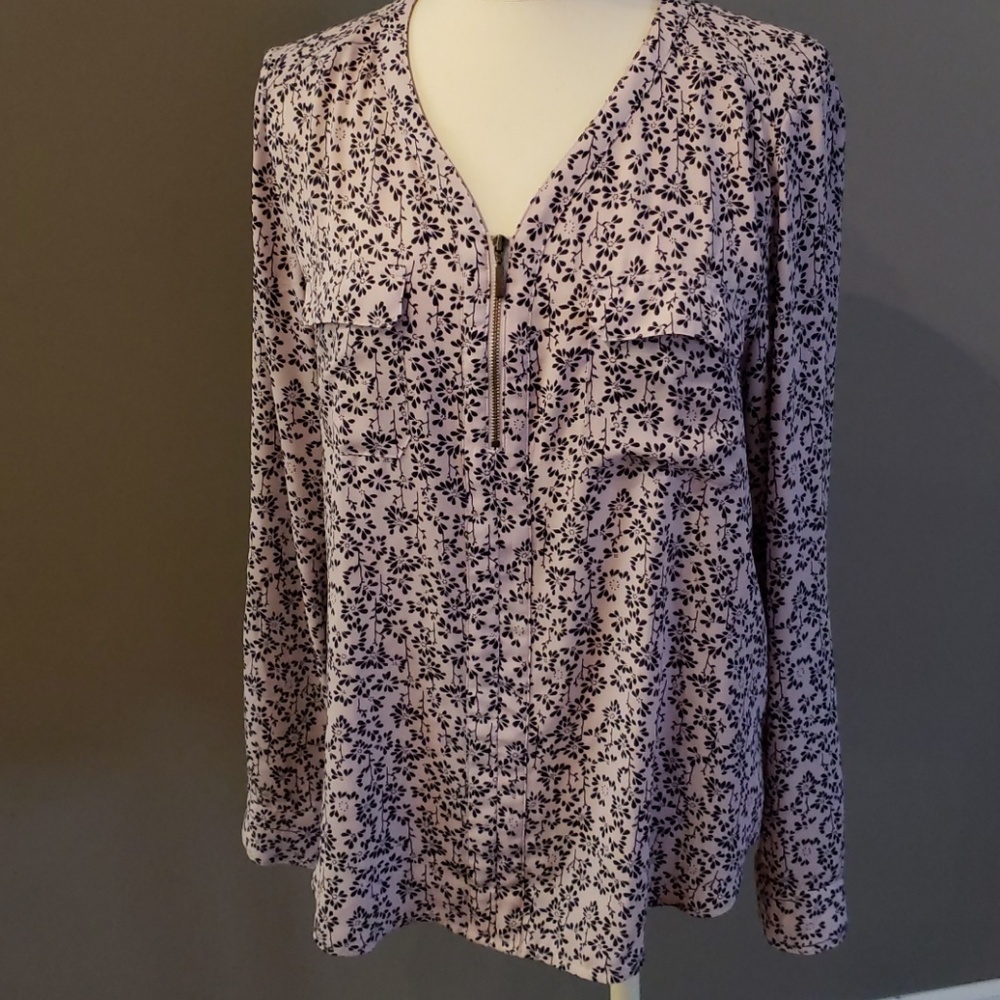 Floral blouse flowy long sleeve